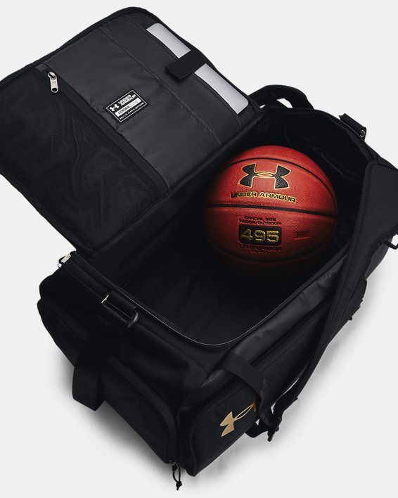 UA Contain Duo Medium Backpack Duffle in Black image number 3